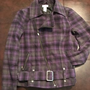 Lightweight fall plaid coat